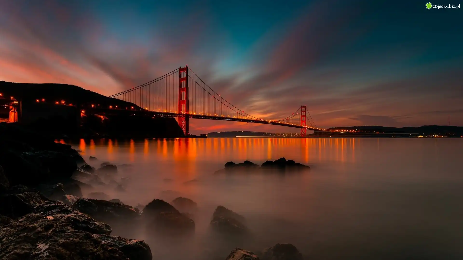 San Francisco, Most, Zachód, Słońca