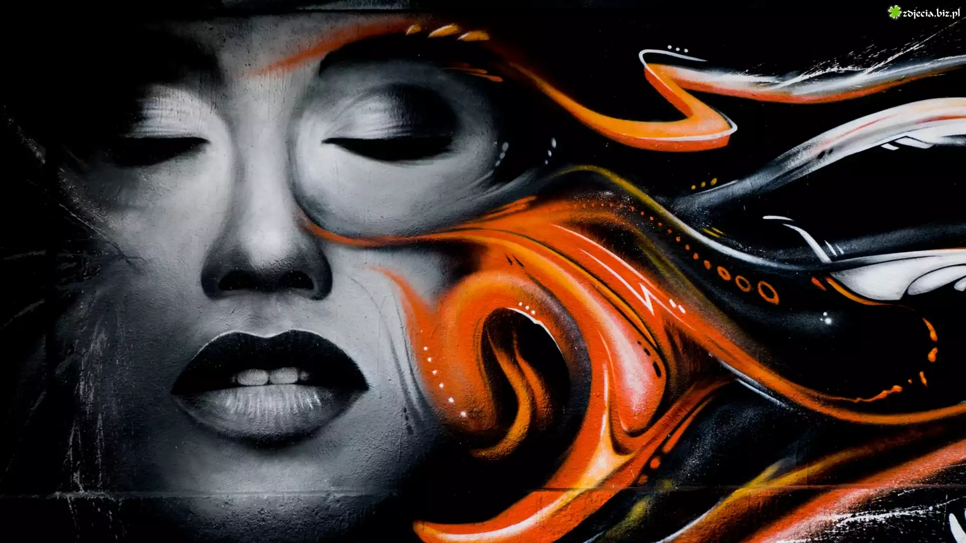 Graffiti, Twarz, Kobieta