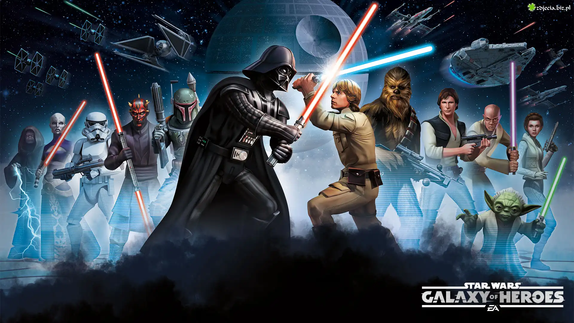 Star Wars: Galaxy of Heroes, Luke Skywalker, Darth Vader, Walka