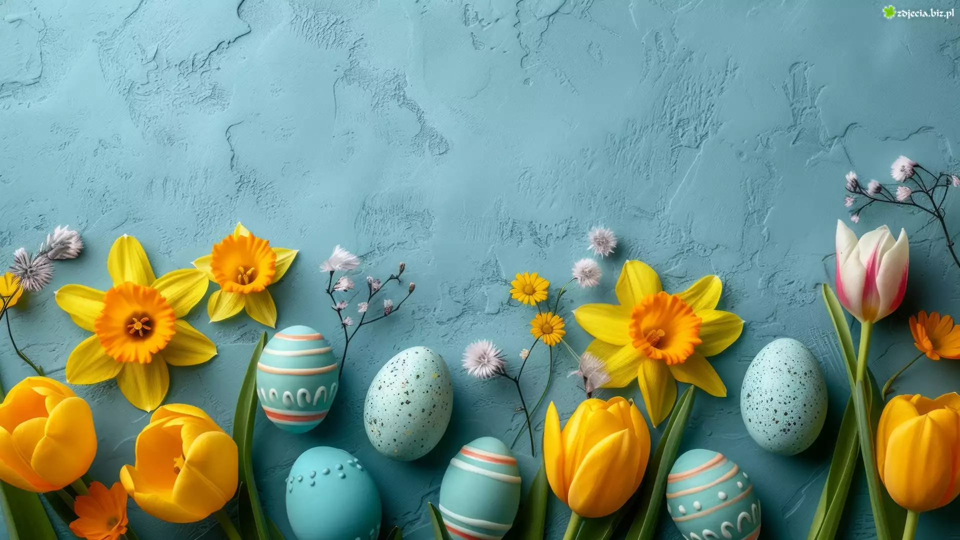 Tulipany, Żonkile, Pisanki, Wielkanoc