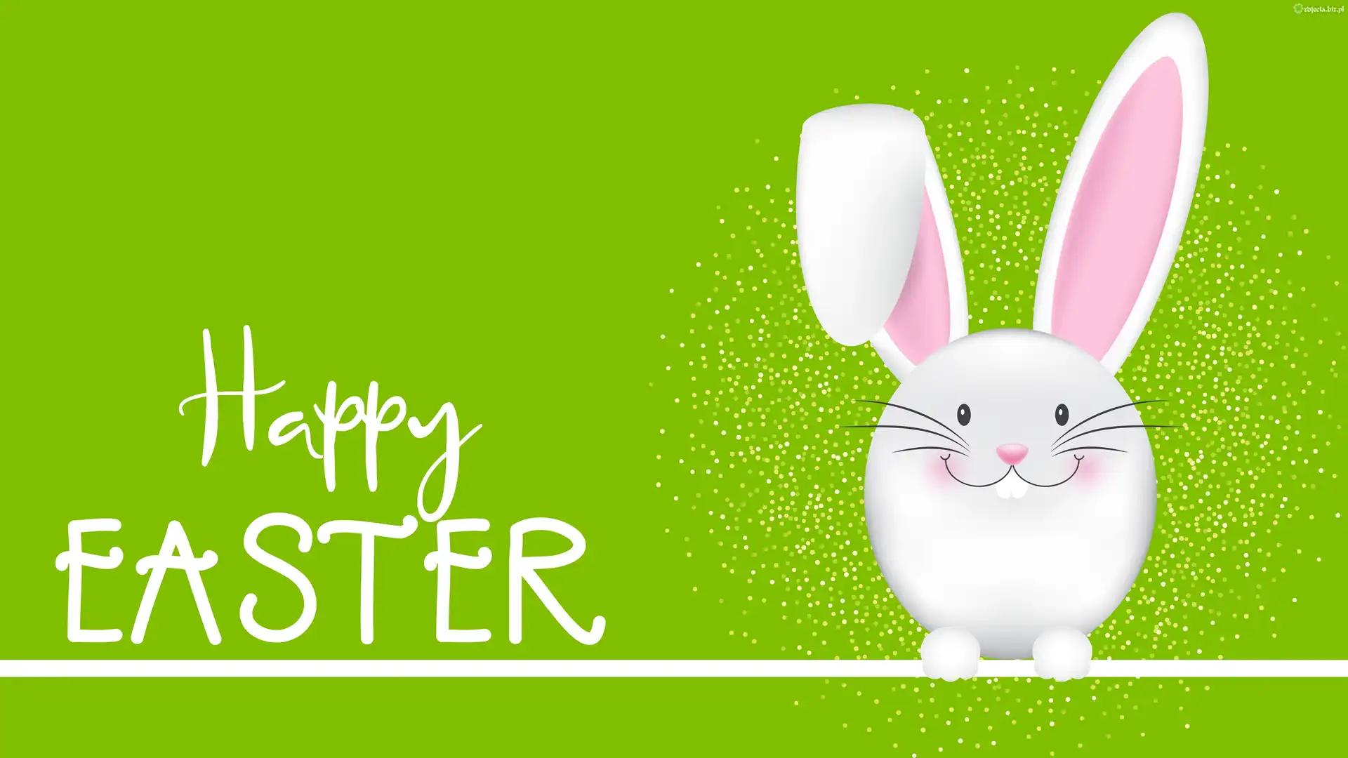 Wielkanoc, Napis, Happy Easter, ZajÄ…czek, 2D