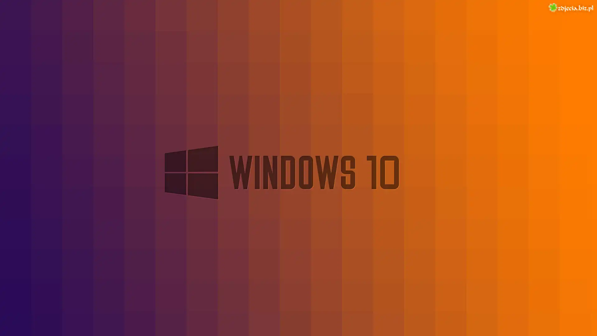 Windows 10, Logo, Czarny, Pomarańczowy
