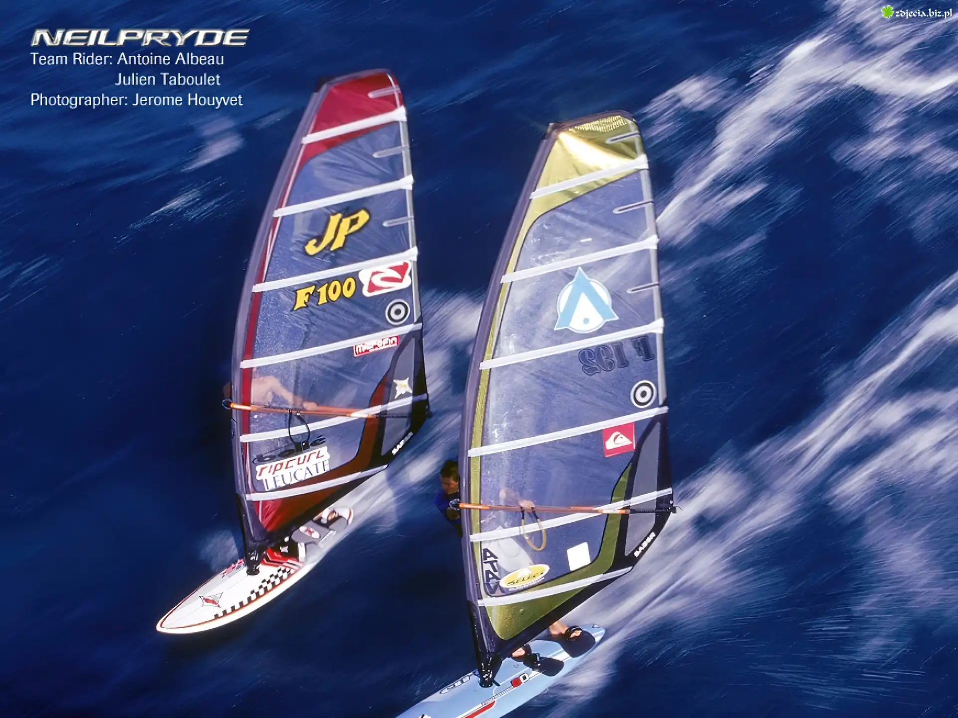 Windsurfing, deska, żagiel, morze