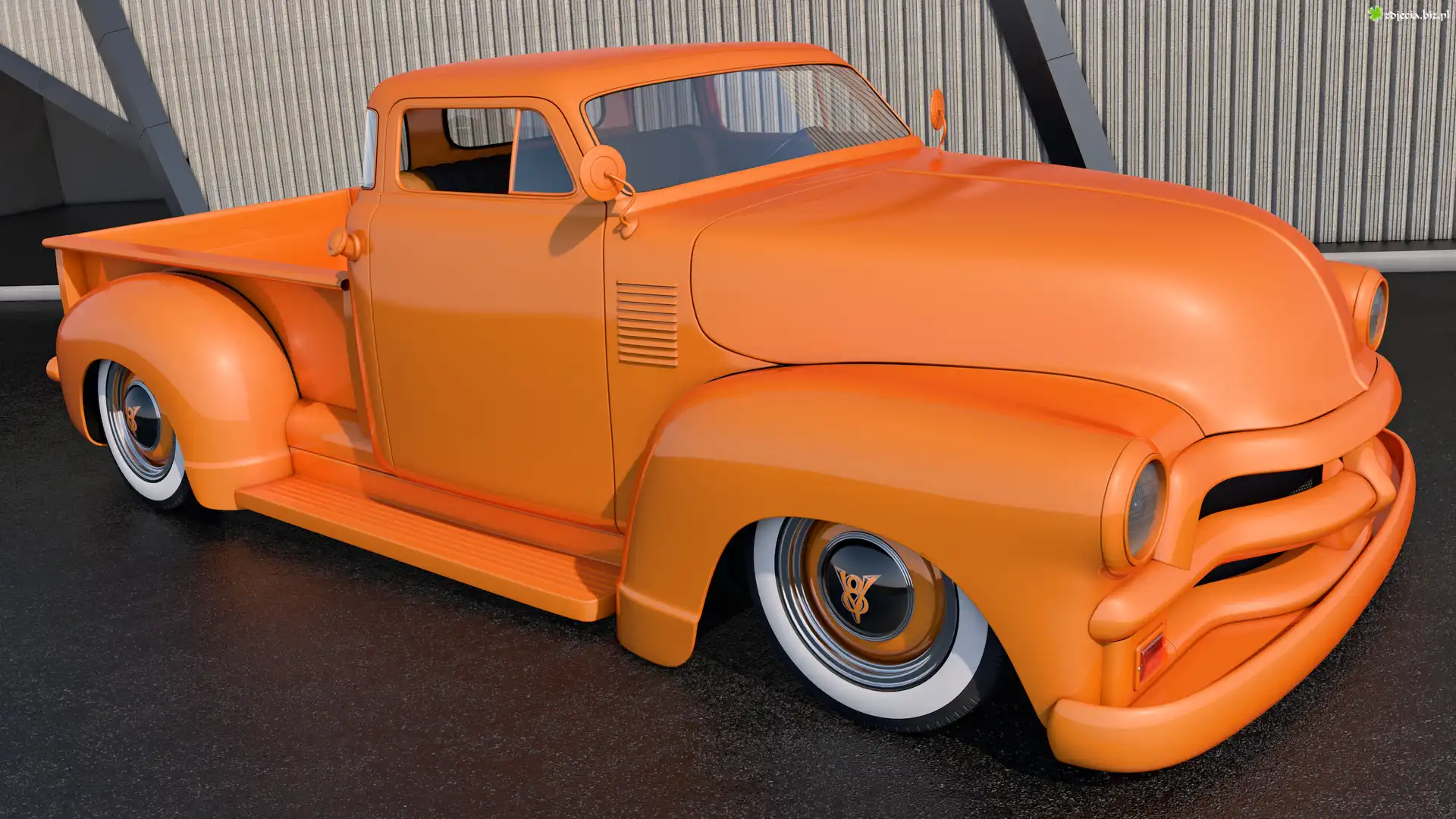 Zabytkowy, Pomarańczowy, Chevrolet 3100 Pickup, 1954