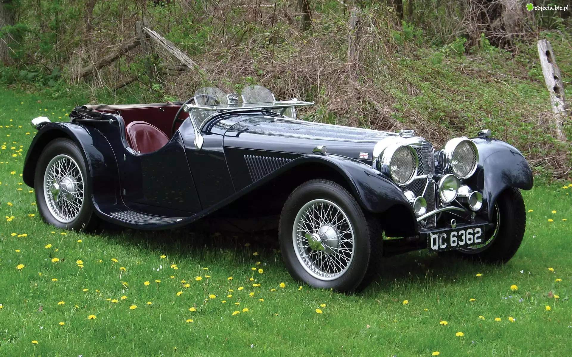Zabytkowy, Jaguar, Ss100, 1935