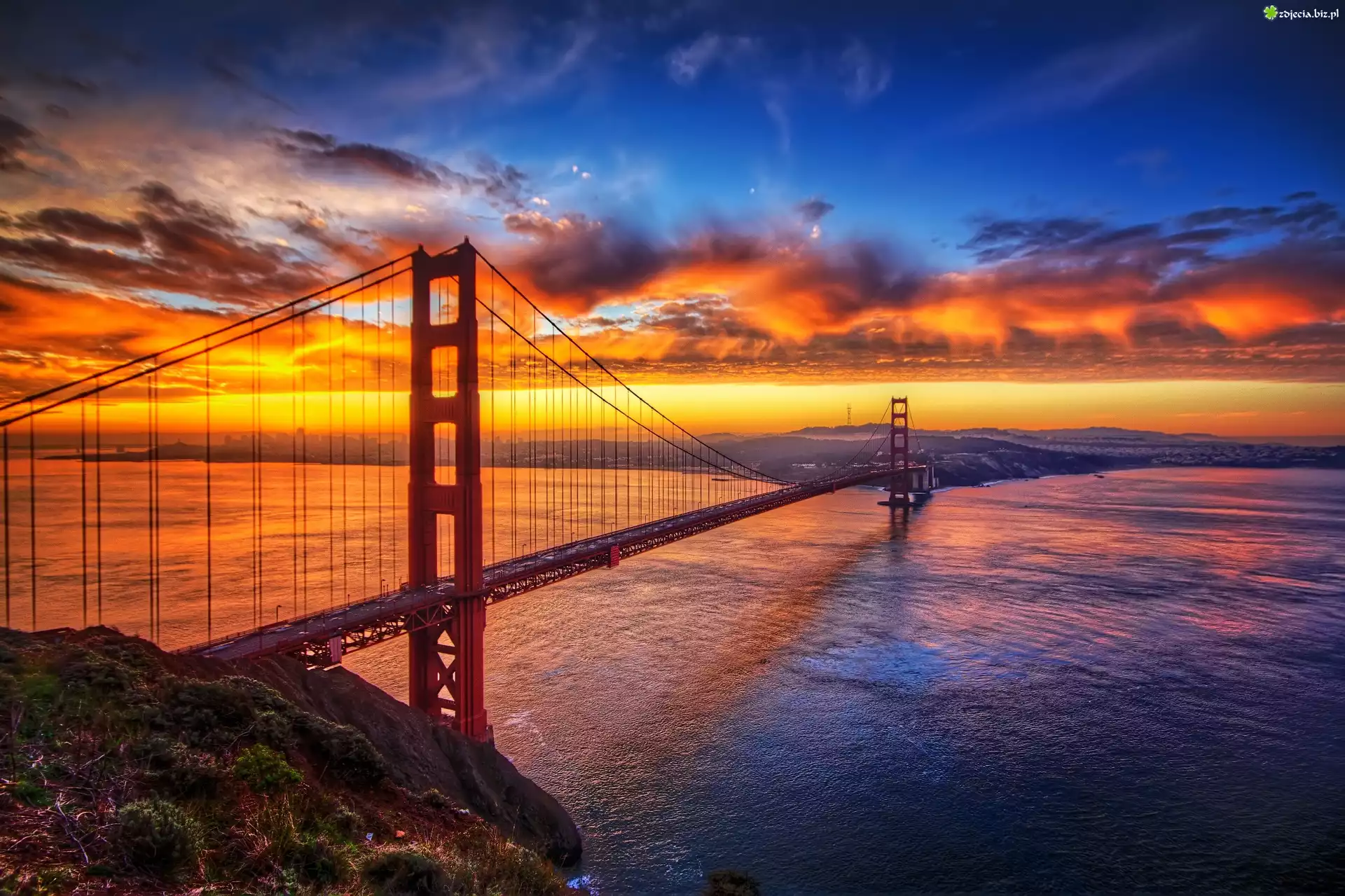 Zachód Słońca, Most, Golden Gate