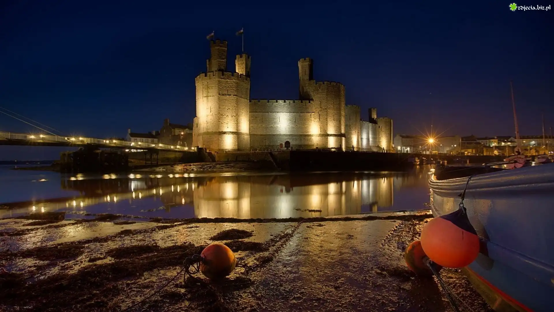 Zamek w Caernarfon, Castell Caernarfon, Walia, Wielka Brytania