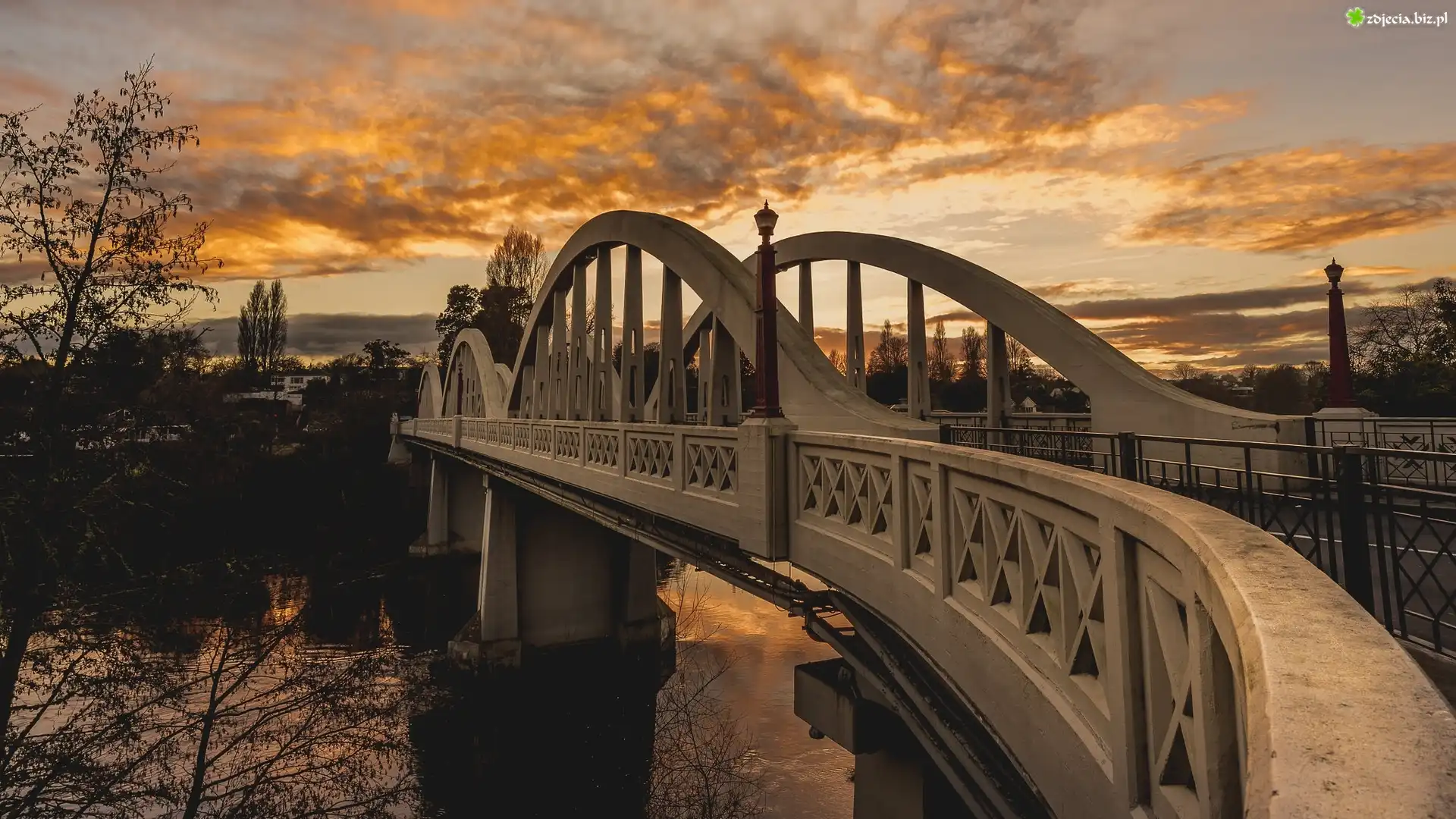 Rzeka Waikato, Most, Claudelands Bridge, Hamilton, Nowa Zelandia