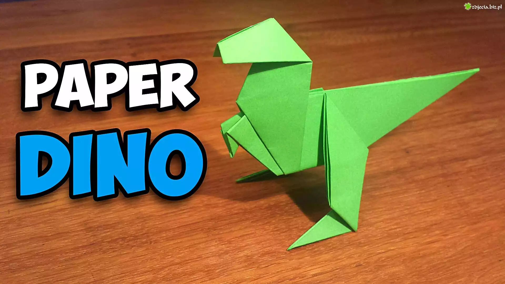 Origami, Zielony, Dinozaur