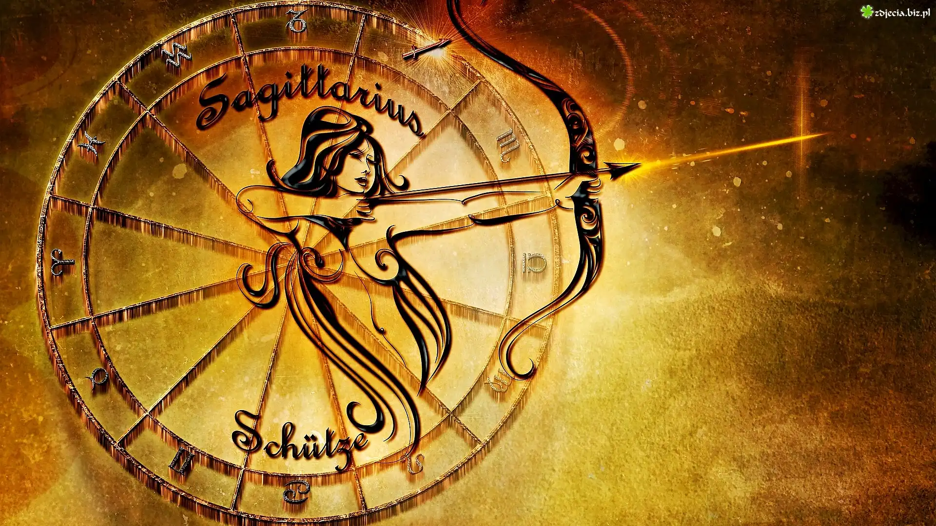 Znak, Zodiaku, Strzelec, Grafika