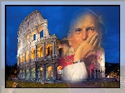 Jan Paweł II, Włochy, Rzym, Koloseum, Amfiteatr, Koloseum