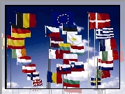 Flagi, Państw, Unia, Europejska