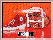 Moschino, torebka, but, czerwone