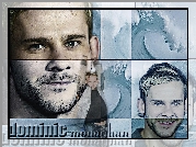 Dominic Monaghan,jasne włosy, niebieskie oczy