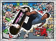 Tony Hawks, deskorolka, mężczyzna, rysunek