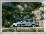 Volkswagen Golf 5, Srebrny, Lewy bok