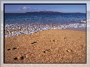 Plaża, Morze, Odcisk, Stopy, Brzeg