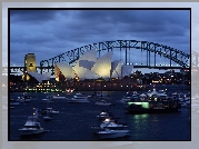 Australia, Sydney, Zatoka Port Jackson, Most Sydney Harbour Bridge, Sydney Opera House