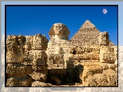 Egipt, Giza, Sfinks, Piramida, Cheopsa