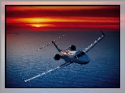 GulfStream G-300, Morze, Zachód, Słońca