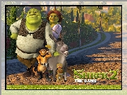 postacie, droga, Shrek 2