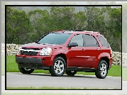 Czerwony, Chevrolet Equinox, Ciemne, Szyby