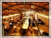 Wnętrze, Restauracji, Bufet, Stoliki
