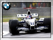 Formuła 1, BMW Sauber,bolid,opony, kask , koła, spojler