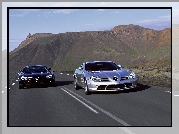 Mercedes SLR, czarny, srebrny