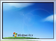 Windows Vista, microsoft, łąka, chmury