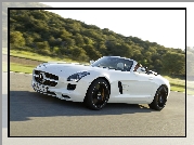 Biały, Mercedes-Benz SLS Roadster, AMG