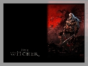 miecz, potwór, mężczyzna, The Witcher