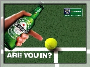 Piwo, Heineken,piłka tenisowa