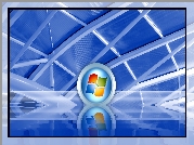 Logo, Windows, Odbicie, Szyby, Tło