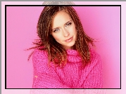 Jennifer Love Hewitt, różowy, sweter
