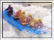 Rafting,spływ, rzeka, wiosła , ponton