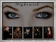 Nightwish,oczy, spojrzenie, zespół , twarze