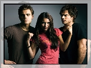 Pamiętniki wampirów, The Vampire Diaries, Nina Dobrev, Ian Somerhalder, Paul Wesley