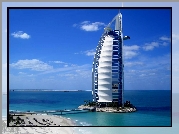 Zjednoczone Emiraty Arabskie, Hotel, Burj Al Arab, Morze, Plaża