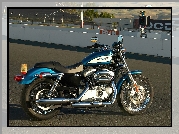 Niebieski, Prawa, Strona, Harley Davidson Sportster XL1200R