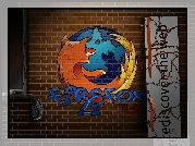 Graffiti, Ściana, Firefox