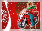 Logo, Coca, Cola, Chłopak, Motocykl