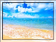 Błękitne, Morze, Plaża