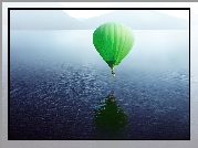 Zielony, Balon, Woda