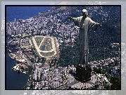 Pomnik, Chrystus, Rio De Janeiro, Brazylia, Miasto
