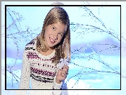 Jackie Evancho, Wokalistka, Uśmiech, Śnieżynka