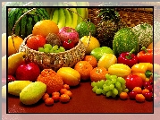 Różne, Owoce, Warzywa, Koszyk