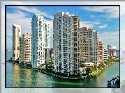 Miami, Brickell Key, Florida, Wieżowce