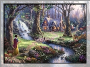 Thomas Kinkade, Disney, Królewna Śnieżka i siedmiu krasnoludków, Snow White and the Seven Dwarfs