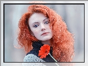 Rudowłosa, Kobieta, Gerbera